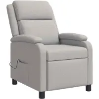 vidaXL Massage Relaxsessel Wolkengrau Stoff