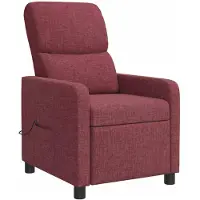 vidaXL Massage Relaxsessel Weinrot Polyester