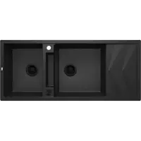 Deante 2-bowl magnetic granite sink with drainer