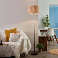 Lightbox Nature Stehlampe mit Seegras Schirm - 162 cm Höhe & Ø 38 cm
