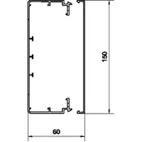 Hager LF6015009016, Gerade Kabelrinne, 2 m, Polyvinylchlorid (PVC), Weiß