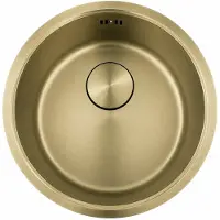 Pure.Sink Küchenspüle 37 cm Gold Unterbau, Flachbau und Aufbau