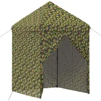 Syfax Zelt mit 4 Seitenwänden 2,9 x 2,9 m Army Tarnung