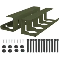 vidaXL Unter dem Schreibtisch Kabelmanagement Tray 2 Stk. Olivgrün