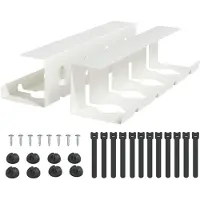 vidaXL Unter dem Schreibtisch Kabelmanagement Tray 2 Stk. Weiß