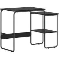 Syfax Schreibtisch mit Stauraum Schwarz Eichen-Optik 100 x 50 x 75 cm