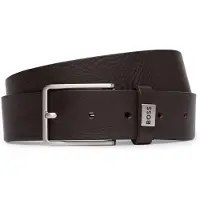 BOSS Ledergürtel "Elio Sz35", Herren, Gr. 95, braun (schwarz braun 205), Leder, unifarben, Gürtel Ledergürtel, mit Markenlabel von