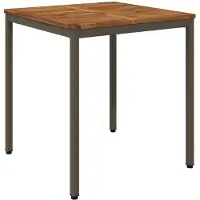 vidaXL Gartentisch Natur und Kaffee 70 x 68,5 x 75 cm