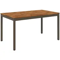 Syfax Gartentisch Natur und Kaffee 141 x 80,5 x 75 cm