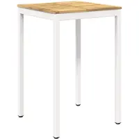 Syfax Gartenbar-Tisch Weiß 70 x 68,5 x 105 cm Massivholz Akazie