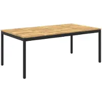 Syfax Gartentisch Weiß und Schwarz 196 x 100,5 x 75 cm