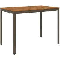 Syfax Gartenbar-Tisch Natur und Kaffee 147 x 88,5 x 105 cm