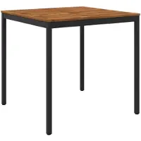 Syfax Gartenbar-Tisch Natürlich und Schwarz 110 x 108,5 x 105 cm