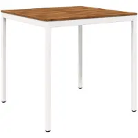 Syfax Gartenbar-Tisch Natürlich und Weiß 110 x 108,5 x 105 cm