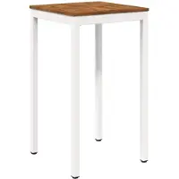 vidaXL Gartenbar-Tisch Natürlich und Weiß 60 x 60,5 x 105 cm