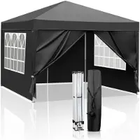 Sonstiges Faltpavillon 3x3 m Wasserdicht UV-Schutz 50+ 4 Seitenteile Schwarz