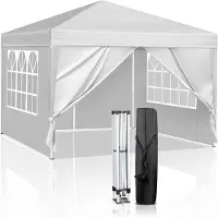 Sonstiges Faltpavillon 3x3 m Weiß Wasserdicht UV-Schutz 50+ 4 Seitenteile 420D Oxford