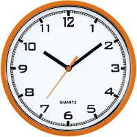 MPM -Quality Wanduhr Barag rund 200 mm Kunststoff Orange
