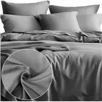 Darymex Satin Baumwolle Bettwäsche 140x200 cm Glatt Einfarbig