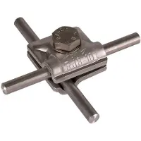 Dehn MV Klemme Al für Rd 8-10mm mit Sechskantschraube und Federring - 390551 [2 Stück]
