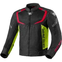 Berik X-Speed 2 Motorrad Textiljacke, schwarz/rot/neon-gelb, 56