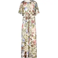 Vera Mont Jumpsuit "Jumpsuit mit Bindegürtel", Damen, Gr. 40, EURO, bunt (grün, cream), Obermaterial: 100% Polyester PES., Overalls Jumpsuit