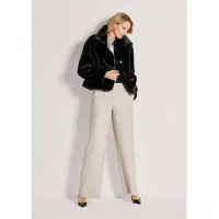 MADELEINE Kurzjacke "Jacke Webpelz-Kurzjacke mit Stehkragen", Damen, Gr. 40, schwarz, Obermaterial: 100% Polyester PES., Modern, normal, Jacken Kurzjacke, Stehkragen