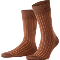 Falke Shadow Herren Socken, 41-42, Braun, Rippe, Baumwolle