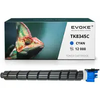 Evoke Toner-Kompatibilkartusche für den Kyocera-Drucker TK8345 C EKY501, Cyan, 12.000 Seiten, kompatibel mit TASKalfa 2552ci und 2553ci