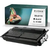 Evoke Toner-Kompatibilkartusche für den Kyocera-Drucker TK6115 1T02P10NL0 TK-6115, Schwarz, 15.000 Seiten, kompatibel mit ECOSYS M4125idn, M4125idt und M4132idn