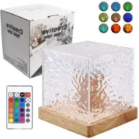 Bedee Galaxy-Nachtlampe 16 Farben Fernbedienung Wellen-Ozean Acryl+Holz Entspannung