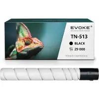 Evoke Toner-Kompatibilkartusche für den Drucker Konica Minolta TN-513 TN513N, Schwarz, 29.000 Seiten, kompatibel mit Bizhub 454e 554e