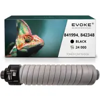 Evoke Kompatible Tonerkartusche für den Ricoh-Drucker MP2554SP 842125, 841994, 842348, Schwarz, 24.000 Seiten, kompatibel mit MP2554, MP2555, MP3055, MP3554, MP3555
