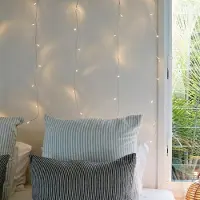 OEM Lichtgordijn 1x1 m, 40 warmweiße LEDs, Innenbeleuchtung