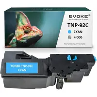 Evoke Kompatible Tonerkartusche für den Drucker Konica Minolta TNP-92C AE1Y450 TNP92, Cyan, 4.000 Seiten, kompatibel mit Bizhub C3120i
