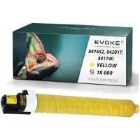 Evoke Kompatible Tonerkartusche für den Ricoh-Drucker MPC-3002, 3502Y, 841652, 842017, 841740, Gelb, 18.000 Seiten, kompatibel mit Aficio MP C3002, C3502