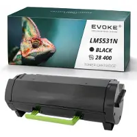 Evoke Toner-Kompatibilkartusche für den Lexmark-Drucker 66S2H00 / 66S0HA0 LMS531N, Schwarz, 28.400 Seiten, kompatibel mit MS531dw MX532adwe