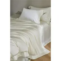 Tollzwood Bettwäsche Set HQ Lyocell 300TC Weiß (135×200 + Flat Sheet 240×260 + 2× Kissen 40×80)