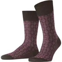 Falke Artwork Tie Herren Socken, 39-40, Braun, Ajour, Baumwolle