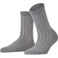 Falke Socken "Eyelet", Kinder, Gr. 39-42, grau (light graumeliert (3390)), Obermaterial: 78% Baumwolle CO. 21% Polyamid PA. 1% Elasthan EL., glatt, Socken Socken