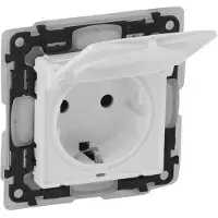 Legrand VALENA LIFE Einzelsteckdose mit/ohne 2P+Z SCHUKO IP44 mit Abdeckungen weiß 753119
