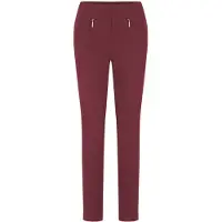 Goldner 2-in-1-Hose "Schlupfhose LOUISA mit Steppnähten", Damen, Gr. 48, N-Gr, rot (bordeaux), Obermaterial: 67% Baumwolle CO. 28% Polyamid PA. 5% Elasthan EL., Hosen 2-in-1-Hose, Ohne