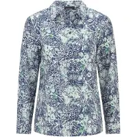 Goldner Kurzgröße: Hemdbluse mit Paisley-Druck in marine / gemustert | Gr.: 20