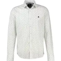 Lerros Langarmhemd "Sportives Herrenhemd mit modischem Minimalprint", Herren, Gr. XXL, Normalgrößen, broken weiß, 100% Baumwolle, Hemden Langarmhemd