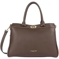 LANCASTER PARIS Shopper Handtasche mit Metallverschluss Mademoiselle ROMY Braun