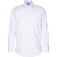 Seidensticker Businesshemd "Schwarze Rose", Herren, Gr. L (42), normale Ärmellängen, blau, 100% Baumwolle, unifarben, regular fit, 2-Knopf-Manschette, Hemden Businesshemd, Regular 1/1 Kentkragen Uni