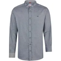 Spieth & Wensky Trachtenhemd "Hemd Krugdorf", Herren, Gr. 45/46, N-Gr, blau (dunkelblau), Obermaterial: 100% Baumwolle CO., uni, slim fit, Hemden Trachtenhemd, mit Slim-Fit Passform