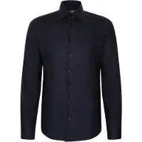 Seidensticker Businesshemd "Schwarze Rose", Herren, Gr. M (39), normale Ärmellängen, schwarz, 100% Baumwolle, unifarben, slim fit, 2-Knopf-Manschette, Hemden Businesshemd, Slim 1/1 Kentkragen Uni