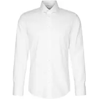 Seidensticker Businesshemd "Schwarze Rose", Herren, Gr. L (41), normale Ärmellängen, weiß, 100% Baumwolle, unifarben, tailored fit, 2-Knopf-Manschette, Hemden Businesshemd, Shaped 1/1 Kentkragen Uni