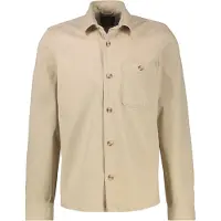 Lerros Langarmhemd "Unifarbenes Herrenhemd aus strukturierter Baumwolle", Herren, Gr. S, Normalgrößen, beige (gravel beige), 100% Baumwolle, Hemden Langarmhemd